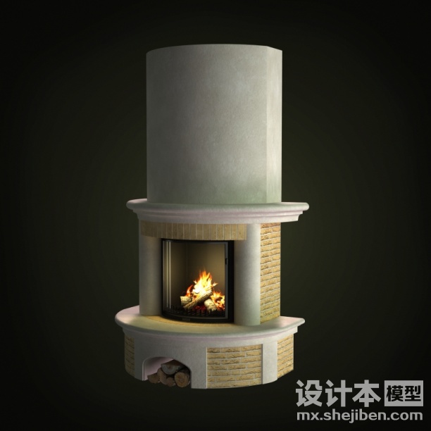 壁炉3d模型下载