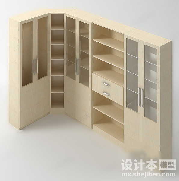书柜3d模型下载
