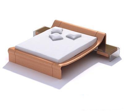 双人床3d模型下载