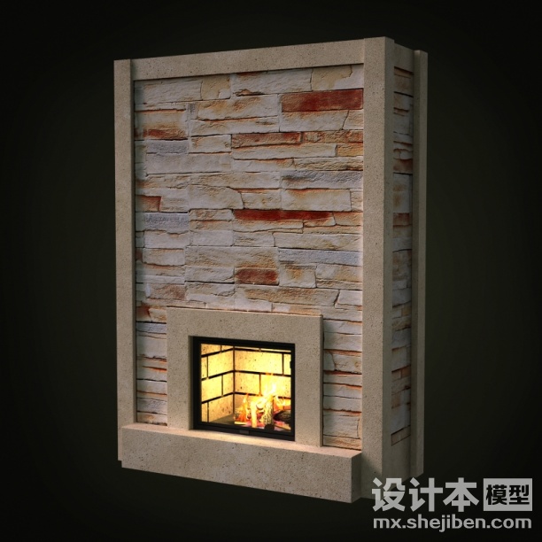 壁炉3d模型下载