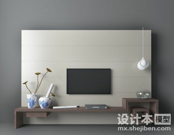 电视背景墙3d模型下载