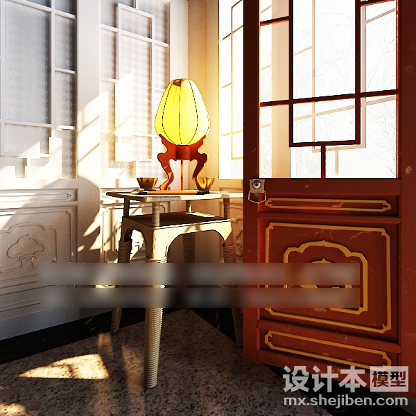 玄关厅柜3d模型下载
