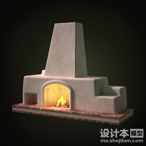 壁炉3d模型下载