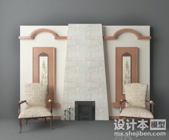 背景墙3d模型下载