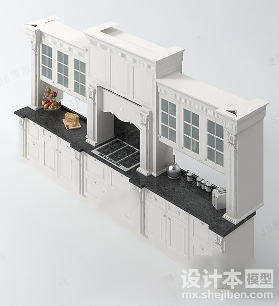 橱柜3d模型下载