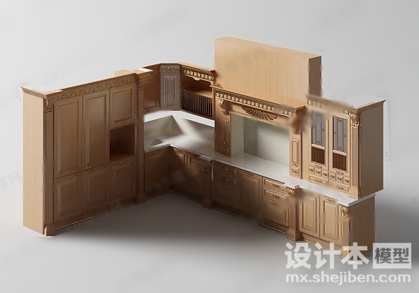 橱柜3d模型下载
