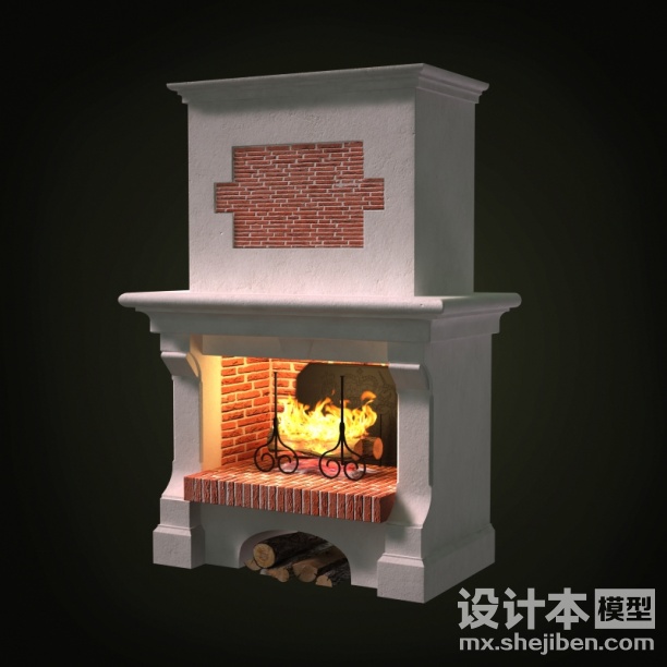 壁炉3d模型下载