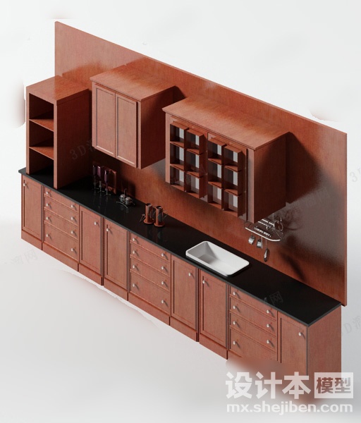橱柜3d模型下载