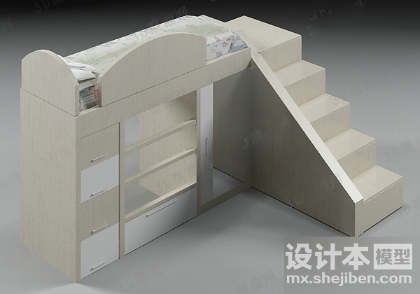 儿童床3d模型下载