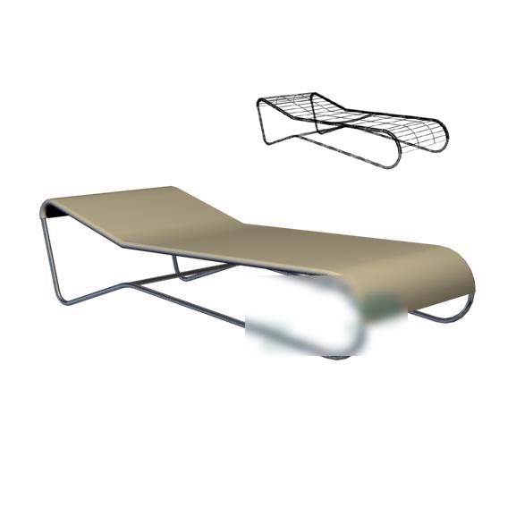 躺椅3d模型下载