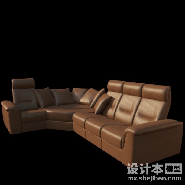多人沙发3d模型下载