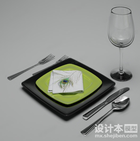 红酒杯3d模型下载