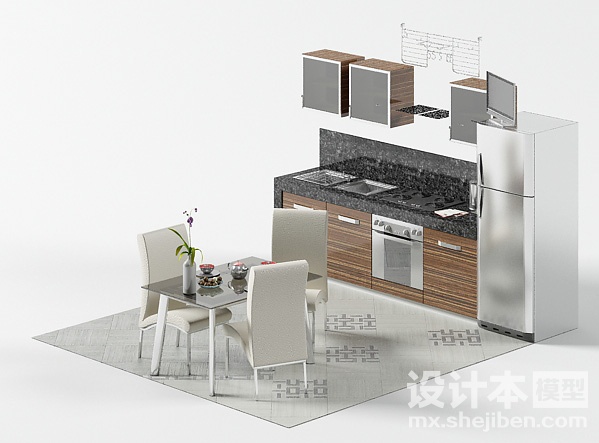 橱柜3d模型下载