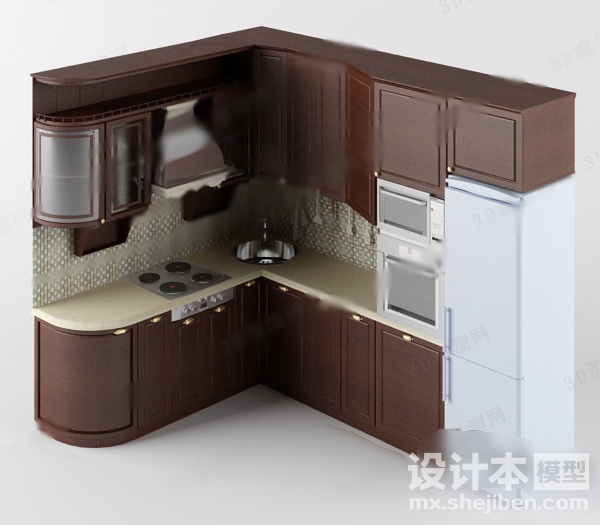 橱柜3d模型下载