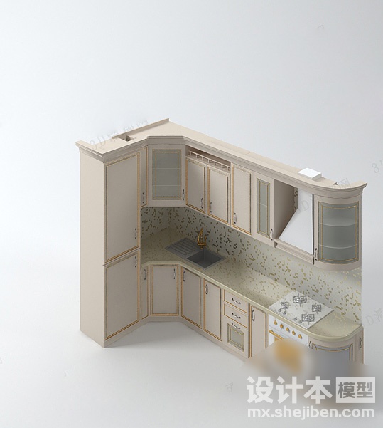 橱柜3d模型下载