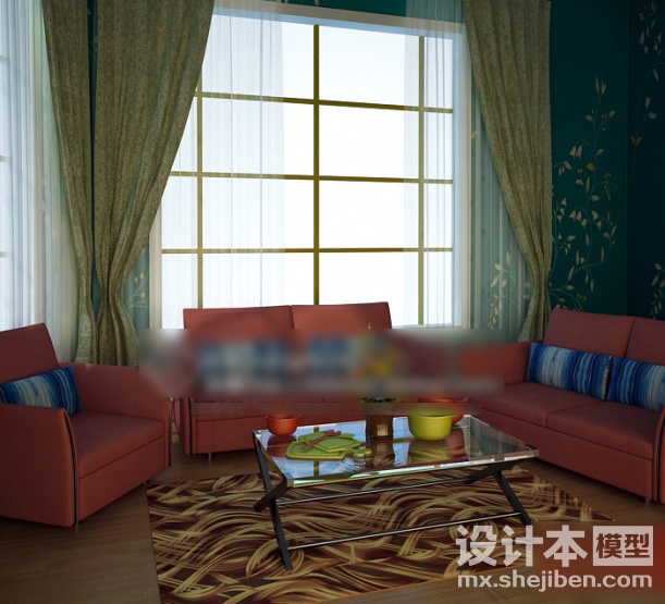沙发组合3d模型下载