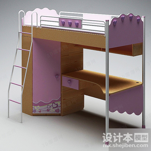 儿童床3d模型下载