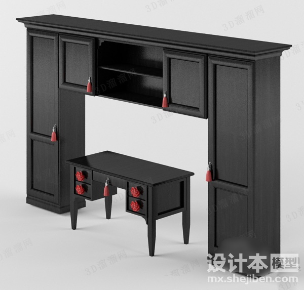 书柜3d模型下载