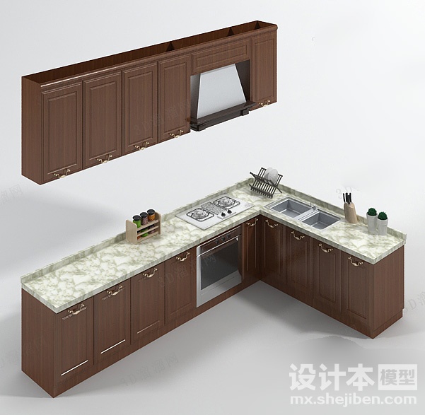 橱柜3d模型下载