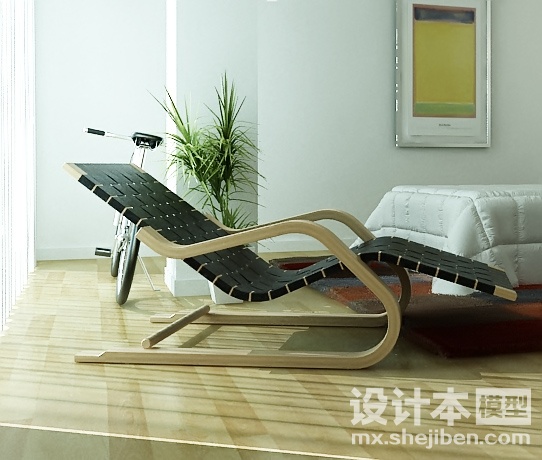 躺椅3d模型下载