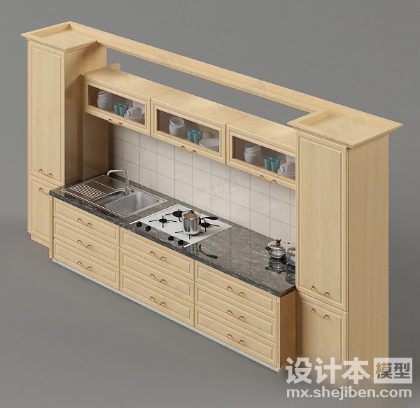 橱柜3d模型下载
