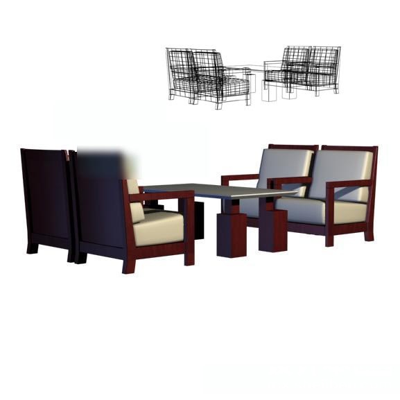 桌椅3d模型下载