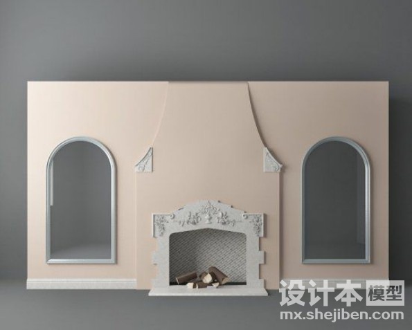 电视背景墙3d模型下载