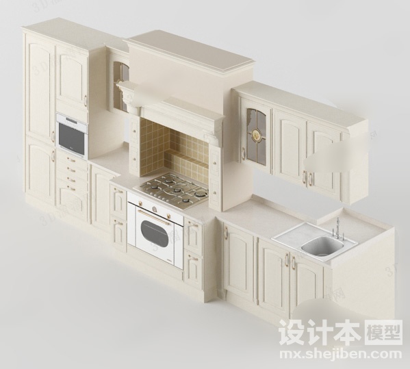 橱柜3d模型下载