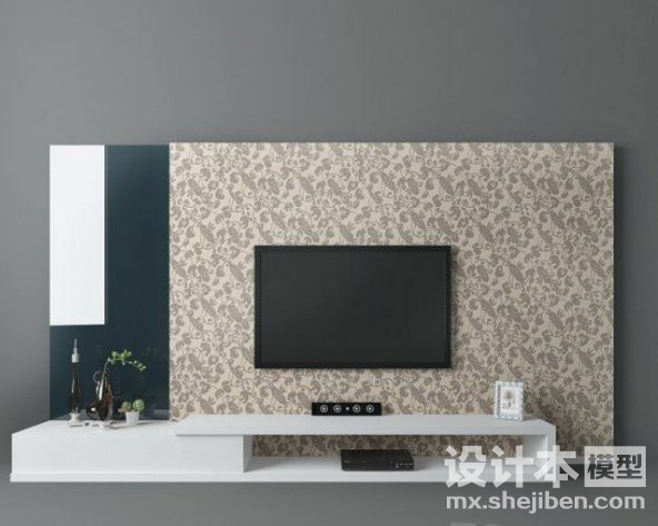电视背景墙3d模型下载