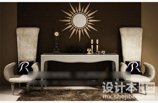 桌椅组合3d模型下载