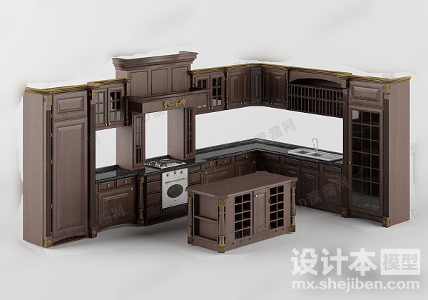 橱柜3d模型下载