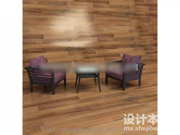 桌椅组合3d模型下载