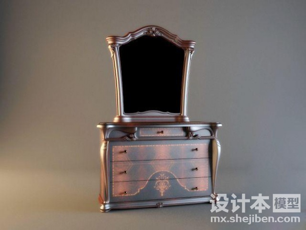 梳妆台3d模型下载