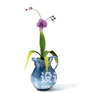 盆栽花3d模型下载