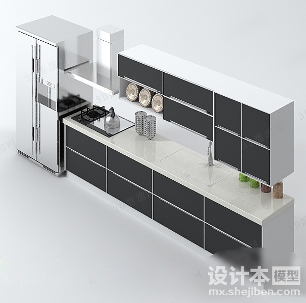 橱柜3d模型下载