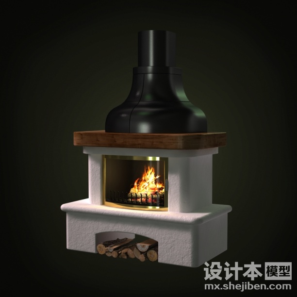 壁炉3d模型下载
