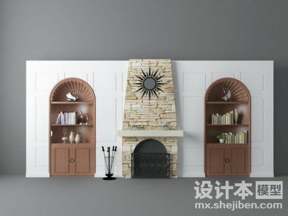 电视背景墙3d模型下载