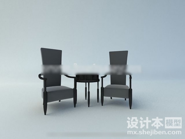 桌椅组合3d模型下载