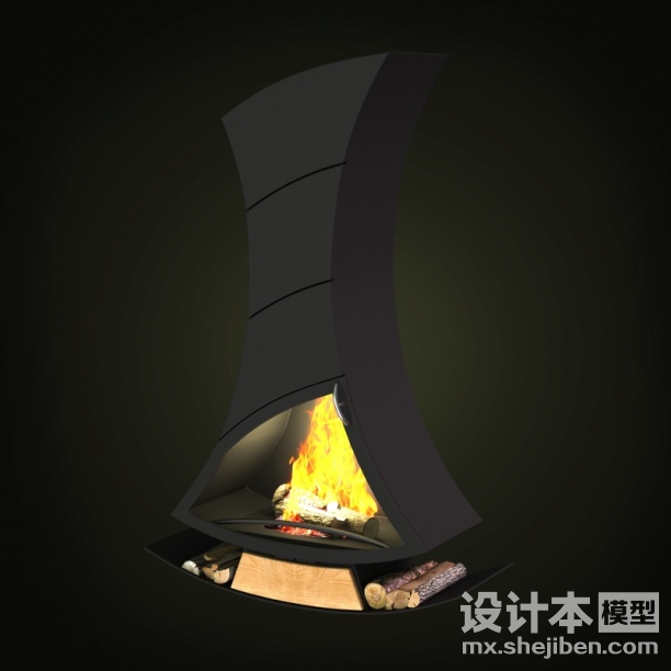 壁炉3d模型下载