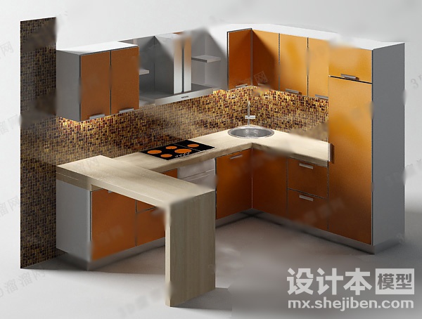 橱柜3d模型下载