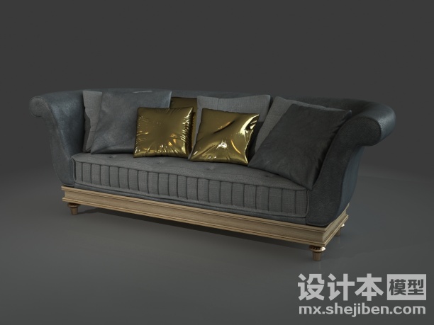 多人沙发3d模型下载