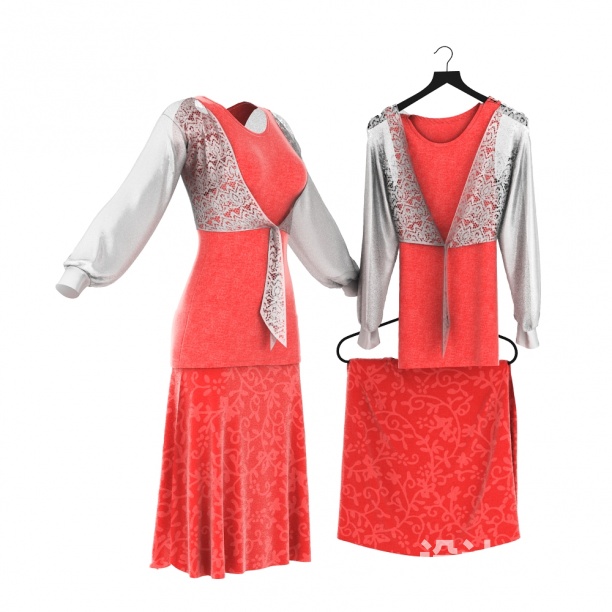 服装3d模型下载