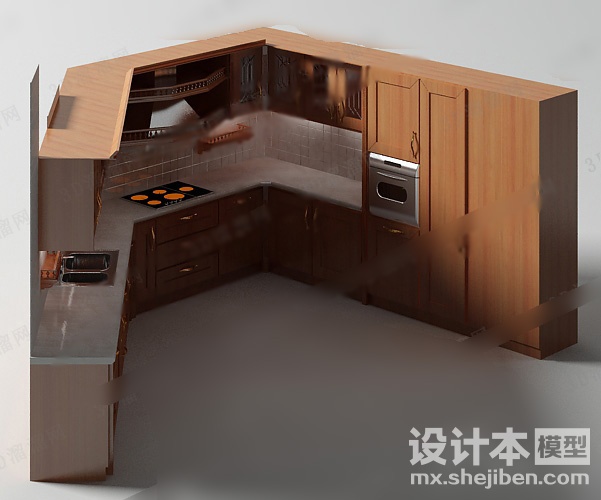 橱柜3d模型下载