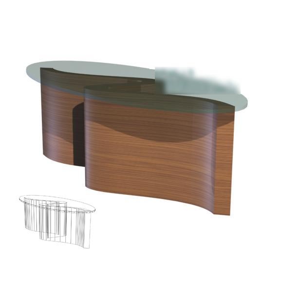 接待台3d模型下载