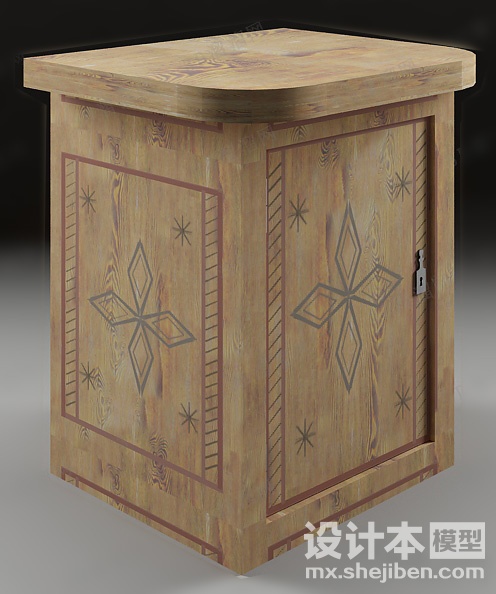 床头柜3d模型下载