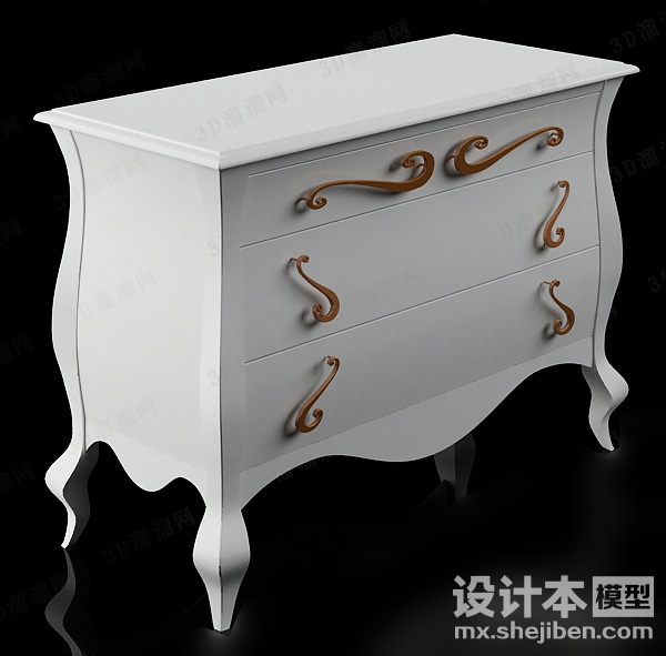 床头柜3d模型下载