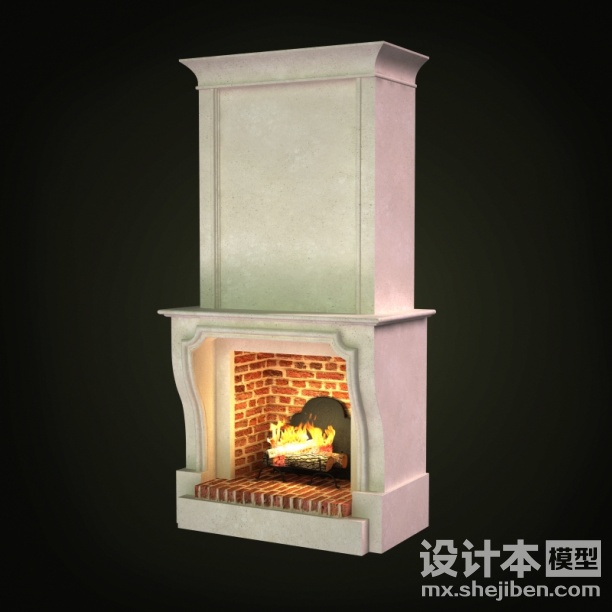 壁炉3d模型下载
