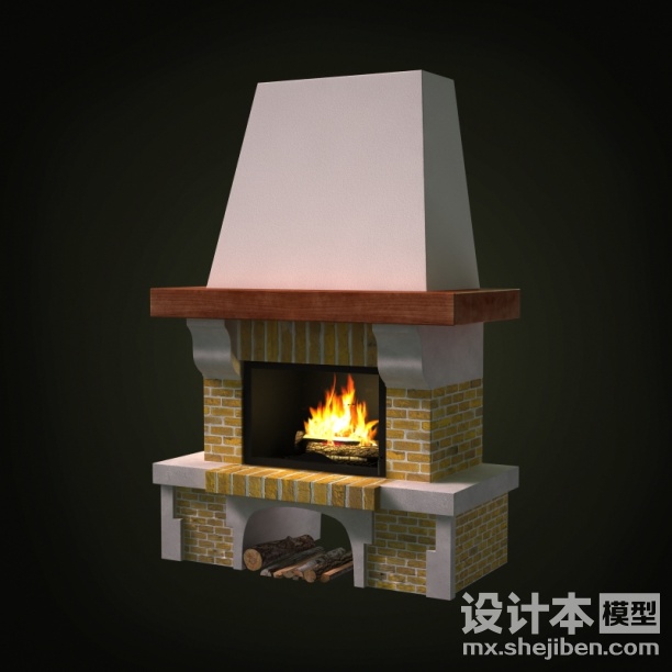 壁炉3d模型下载