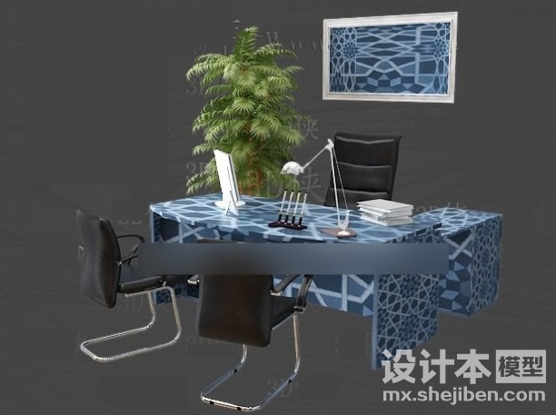 办公桌3d模型下载