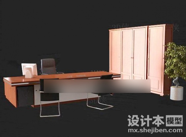 办公桌3d模型下载